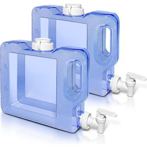 2 Pack Fridge Water 0.8 Gallon Dispensers Bottle with Leak-proof Spigot and Convenient Handle Reusable Plastic Juice Beverage Dispenser Water Jug for Party Refrigerator Drink Iced Tea Juice Storage