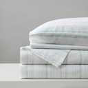 Comfort Spaces 100% Cotton Sheet Set Breathable, Lightweight, Soft with 14" Elastic Pocket Fits up to 16" Mattress, All Season Cozy Bedding, Matching Pillow Case, Queen Good Vibes 4 Piece