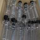 Dandat 100 Pcs Plastic Juice Bottles with Caps Clear Shot Bottles Bulk Empty Reusable Clear Beverage Containers with Lids, Label, Pen for Milk, Drinking, Potion, Ginger Shots, Whiskey(4 oz)