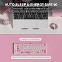 Foldable Bluetooth Keyboard with UV Printing Technology Rechargeable Keyboards,Compact Wireless Travel Keyboards for iPad, Smartphone, Tablet and Laptop - Z1 Pink Colorful