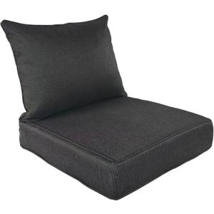 Outdoor Chair Cushions for Patio Furniture,25x25x5 Replacement Couch Cushion Set for Wicker Glider Rocking Chairs Loveseat Sectional Sofa,Thick Out Door Chair Pad Weather Fade Resistant,Black