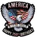 Anniversary Decal, Happy Birthday Eagle Sticker, Waterproof Vinyl Bumper Sticker for Independence Day Celebration, Universal for Car Windows, Refrigerator, Glass