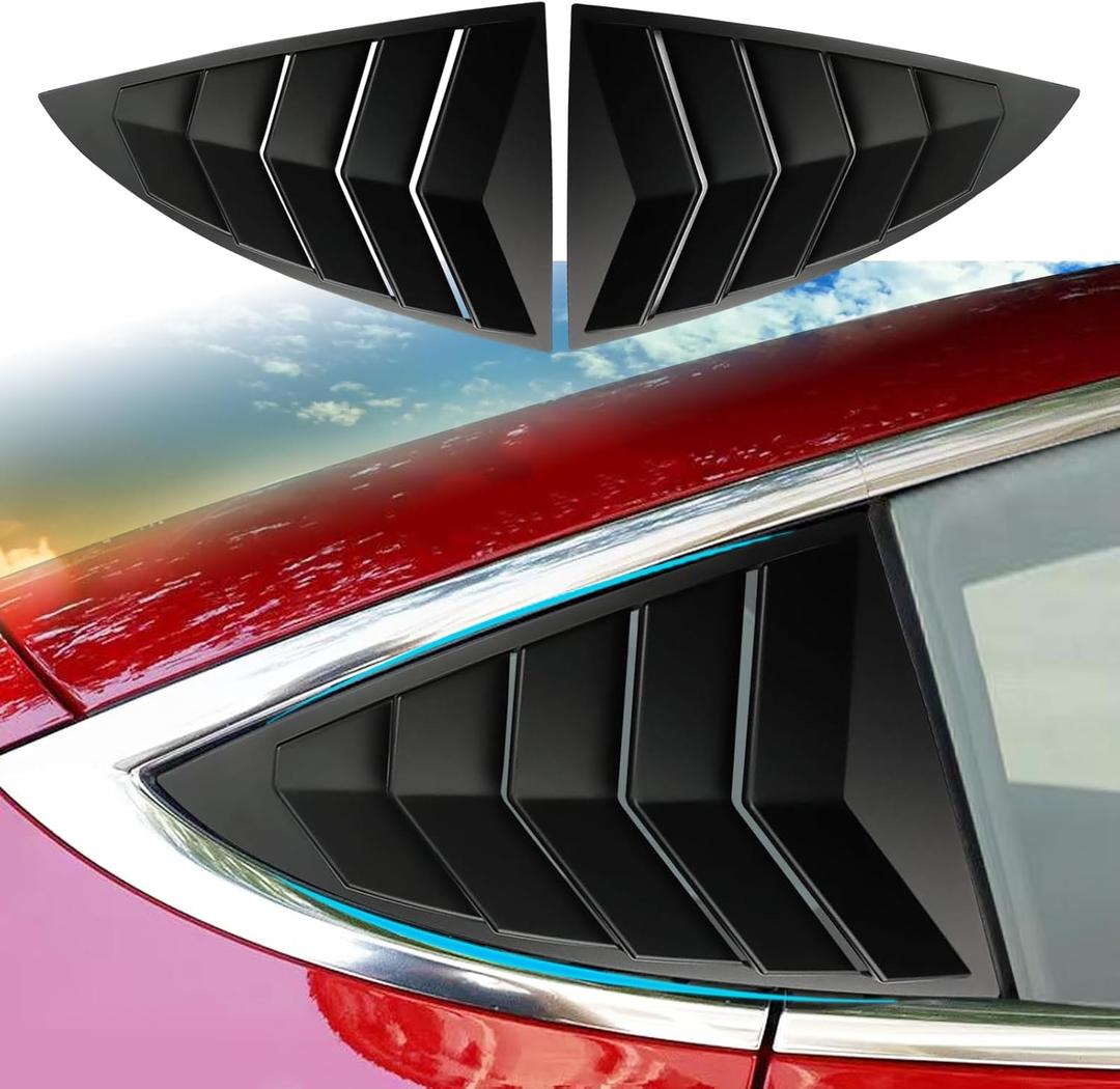 for Tesla Model 3 Rear Side Window Cover Louver Sport Style, for Tesla Model 3 2021-2025 Exterior Decoration Accessories (Model 3-Matt Black)