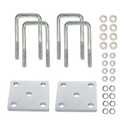2PCs Square U-Bolt Kit for Boat Trailer Axle Leaf Springs, Trailer Leaf Spring U Bolts, for 2x2 Axle, 4-3/4" Long, 2 Pack