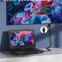 FANGOR 12.5" Portable Blu-ray Player with 10.5" 1080P Full HD Swivel Screen, Blu-ray DVD Player with HDMI Out & AV in, 4-5 Hours Rechargeable Battery, Support USB/Micro SD Card