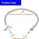 for Chevy GM 4L80E 700R4 4L60E Flexible Transmission Dipstick Tube with Firewall Mount Stainless Steel Braided Housing