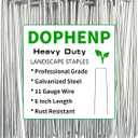 100 Pack 6 Inch 11 Gauge Galvanized Landscape Staples,Stakes for Outdoor Decorations, Anti-Rust Staples for Weed Barrier Fabric, U-Shaped Tent Stakes Artificial Turf and Landscape Fabrics