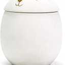 Cat Urn Dog Urn Sized 3.2x2.9 and 4.9x4.25. A Smiley-Cat Pet Urn with a Memoria Card.Cat Urns for Ashes for Your Pet (12 cu/in, White)