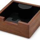 Wooden Espresso Knock Box Walnut Dump Bin for Coffee Grounds Disposal Durable, Shock-Absorbent Espresso Machine Accessories, Easy to Clean Tamping Station