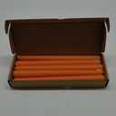 10 Inch Orange Taper Candles, 10 Pack Unscented Candlesticks for Dinner, Fall Harvest, Halloween, Seasonal Celebration and Home Decoration