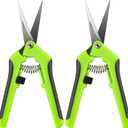 2PCS Ergonomic Spring-Action Scissors,Spring-Loaded Craft Shears with Stainless Steel Blades,Slide Lock,and Anti-Slip Grips,Heavy-Duty All-Purpose Craft Scissors,Arts and Crafts Scrapbooking Tool