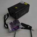 Fog Machine Smoke Machine, 18 LED Lights with 13 Colors, 600W and 2500CFM Fog, Wireless&Wired Remote control, Perfect for Wedding, Halloween, Party and Stage Effect (BLACK)