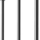Black Shower Curtain Rod 31 to 80 Inch,1 Inch Diameter Adjustable Spring Tension Stainless Steel Telescoping Rod,Easy Install,No Rust