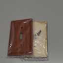 6-Pack Single Toggle Light Switch Covers Wall Plate, Wood Grain Decorative Switch Plate Covers, 1 Gang Natural Bamboo Fiber Wall Plate, Corrosion Resistant