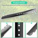 131-4547-03 Mulching Blades for 22" Toro Recycler, 108-9764-03 Lawn Mower Blades Compatible with 20001 20003 20005 20007 20008 20009, Replaces 104-8697-03P 108-9764-02P 104-8697-03, 2 Pack