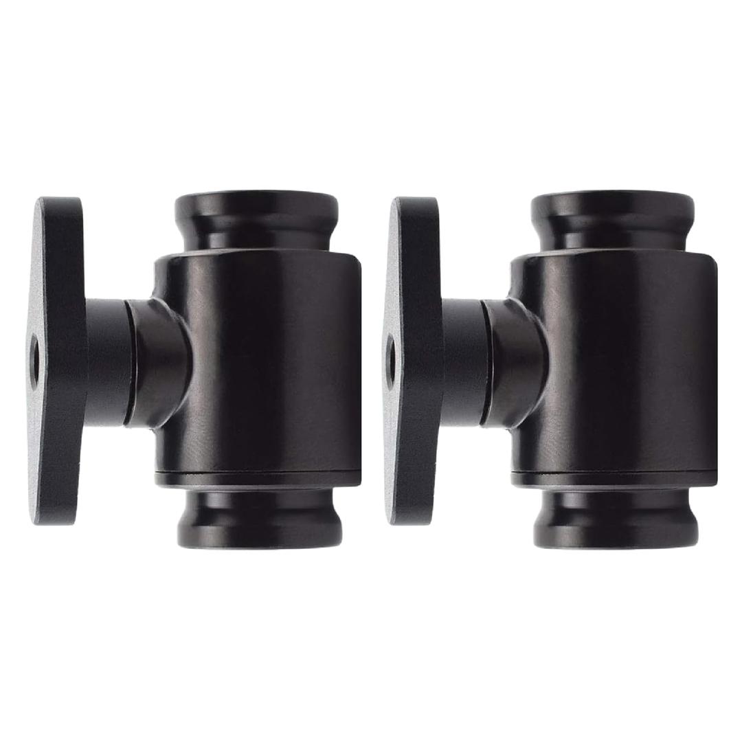 dracaena.io G1/4'' Internal Thread Water Cooling Valve, Brass Body Valve with Aluminium Handle, Pumping Fittings for PC, Shut Off Valve with Full Water Flow, (Black, 2)