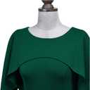 AISIZE Women's Elegant Batwing Cape with Bow Cocktail Party Dress (Green, S)