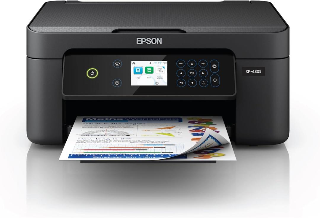 Epson Expression Home XP-4205 Wireless Color All-in-One Printer with Scan, Copy, Automatic 2-Sided Printing, Borderless Photos and 2.4"" Color Display, Compatible with Alexa, Black