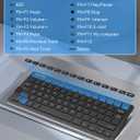 TECKNET 2.4G Wireless Keyboard - Mini Compact Keyboard with Media Hotkeys, 12-Month Battery Life, Compatible with PC, Desktop, Laptop, Smart TV - Black