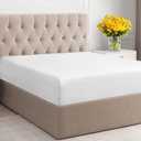 King Fitted Bed Sheet - Bottom Single Fitted Sheet Only - Ultra-Soft Hotel Luxury Bedding w/ 8-16 Inch Deep Pockets - Breathable, Cooling & Wrinkle Free - Easy-Care, Fade & Shrink Resistant - White