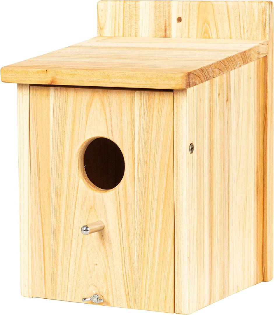 Wooden Bird Houses for Outside Birdhouses Nest Bluebird House for Cardinals Finch Wren Swallow for Garden Viewing 1B (6inch6inch9inch)