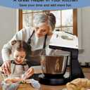 Stand Mixers, 7 Speeds With 3QT Stainless Steel Bowl, Stand and Hand Mixer with Dough Hook, Whisk, Mixing Beater for Baking, Cake, Cookie, Kneading (BU1)