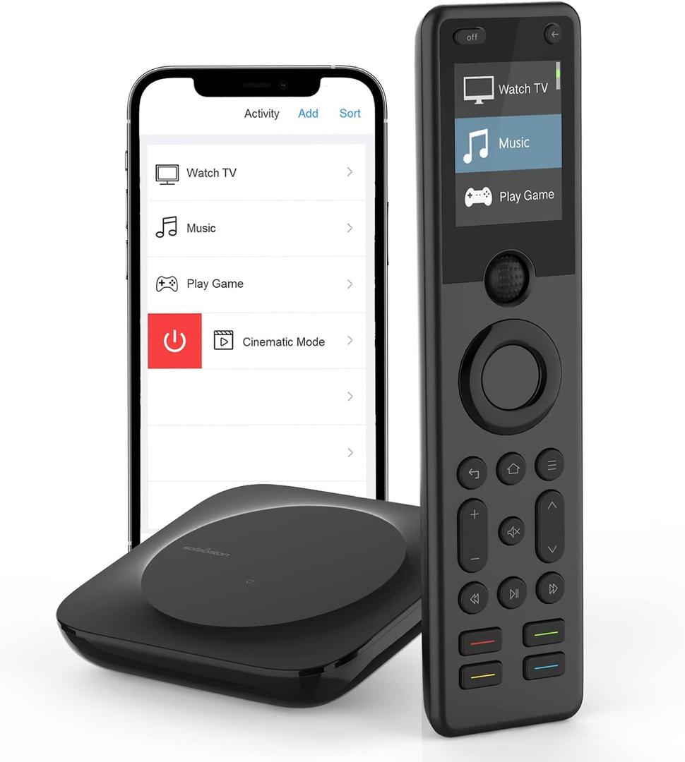 SofaBaton X1 Universal Remote Control with Hub, All in one Remote with Smart APP Setting, One-Touch Activities,Control 60+ Devices, Compatible Alexa & Google Assistant for Voice Control