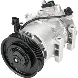 TadaMark Air Conditioning Compressor With Clutch Fit for Hyundai Accent 1.6L 2012-2017, Fit for Kia Rio 1.6L 2012 2013 2014 2015 2016 2017 Automatic Temperature Control only (no Manual), DVE12 Style
