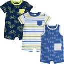 Onesies Brand Baby Boys' 3-Pack Romper, Fun, 18 Months