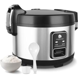 Commercial Rice Cooker & Warmer 60 Cups (Cooked),13.8 Qt / 13 Liter Large Capacity Rice Cooker,Auto Keep Warm,Non-Stick Inner Pot,One-Touch Operation,1350W Fast Cooking Electric Rice Cooker