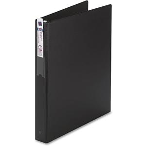 Avery Economy 3 Ring Binder, 1" Round Rings, Label Holder, 1 Black Binder (04301)