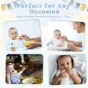 Toulite 30 Pcs White Bibs for Baby Washable Reusable Waterproof Cotton Feeder Bibs with Double Sided Design for Baby Shower Activity and Gifts