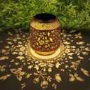 Solar Lanterns Outdoor Waterproof Christmas Birthdays Gifts for Women Mom Grandma Butterfly Garden Decor Metal Hanging Solar LED Lights for Patio(Butterfly Swarm)