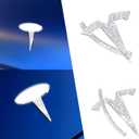 Bling Bling Rhinestone Logo Emblems for Tesla Model 3 2017-2023,4 Pcs Emblems Stickers for Front Trunk, Rear Trunk, Bedazzled Accessories for Model 3.
