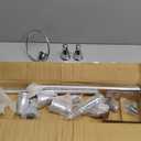 Franklin Brass Kinla 5-Piece Bathroom Set Polished Chrome 18" and 24" Towel Bar Racks, Toilet Paper Holder, Ring, Hook KIN5PC-PC