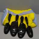 Shoes Laundry Bag Keep Shoes Clean, Shoe Wash Bag for Washing Machine, Reusable and Durable Zipper Shoe Washing Bag, Sneaker Tennis Shoe Cleaner Kit Include Pair of Adjustable Shoe Trees (Yellow)
