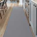 DEXI Kitchen Rug Anti Fatigue, Non Skid Cushioned Comfort Standing Kitchen Mat Waterproof and Oil Proof Floor Runner Mat, Easy to Clean, 23"x94", Grey