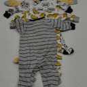 Onesies Brand Baby Boys' 4-Pack Sleep 'N Play Footie, Gold Hungry, Newborn