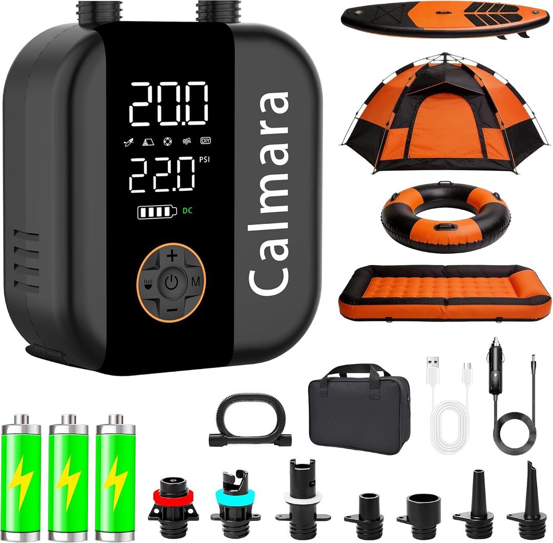 B1 Electric Paddle Board Pump,Rechargeable 10000mAh Cordless/12V DC 22 PSI High Pressure SUP Pump,Inflation & Deflation,Auto-Off for Stand Up Surfing Kite,Tent,Boat Gift for Men