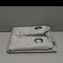 MAIHER Pleated Curtains 120 Inch Length Full Blackout, Linen Grey Back Tab Curtains Double Pinch Pleat Drapes with Hooks for Bedroom Sliding Patio Door, 40" W x 120" L, 2 Panels