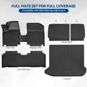 Custom Fit Floor Mats for 2025 2026 Hyundai Ioniq 5, All Weather TPE Floor Liners with Trunk Mat & Backrest Protectors, Odorless Full Set Interior Accessories