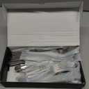Oneida Silverware Set For 8, Flight 45-Piece Everyday Flatware Set with Serving Utensils, Service For 8, 18/0 Stainless Steel, Dishwasher Safe, Knives Spoons and Forks Set, Dining (Silver, 45 pieces)