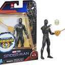 Marvel Spider-Man 6-Inch Mystery Web Gear Black and Gold Suit Spider-Man Action Figure, Includes Mystery Web Gear Armor Accessory and Character Accessory, Ages 4 and Up