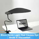 Cubicle Shade & Desk Shade Adjustable Cubicle Light Shield to Block Overhead Light & Glare Portable Office with Suction Cup Clamp for Laptop, Monitor or Outdoor Use