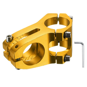 31.8mm Bike Stem 45mm Aluminum Alloy Bicycle Handlebar Stem with Hex Wrench for Mountain Road Bike BMX MTB Cycling, Sand Gold