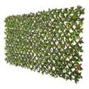 Naturae Decor Expandable PVC Trellis - Outdoor Privacy Screen - Sturdy and Flexible - Realistic Look - 36 in x 72 in - Gardenia Leaves