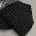 Black Bathroom Rug, Waffle Bath Mat Non Slip Washable Super Absorbent Quick Dry Boho Farmhouse Bathroom Decor, 30"x20" Black (1'8" x 2'6" (Rectangular))