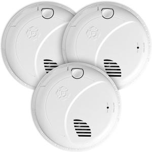 First Alert Interconnect Hardwire Smoke Alarm with Battery Backup & Voice Alerts, 3-Pack