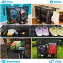 270gal Pool Toy Storage, Pool Float Storage, with Bottom Tray Table | 360 Swivel Wheels, Zippered Door, Durable Material, storage Slippers, towels, Swim Rings, for Indoor, Outdoor, Poolside, Lower-L