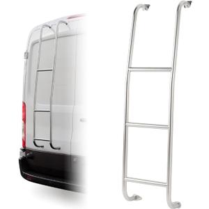 093TS Stainless Steel 3-Step Van Ladder Rear Step Ladder for Ford Transit Low Roof Vans 2014 2015 2016 2017 2018 2019 2020 2021 2022 2023 2024 2025